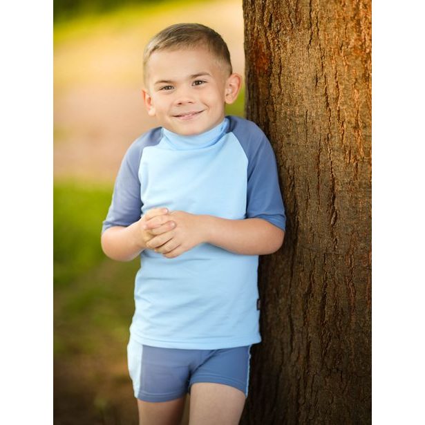 Unuo, Dětské triko s UV ochranou 50+, Sv. Modrá