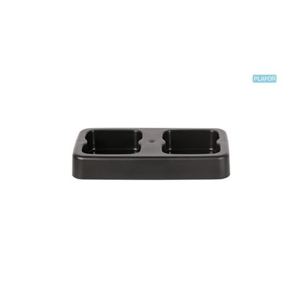 stojan na 2 koše odp.20l FLAP BIN, černý, 49x27x7,5cm,plast