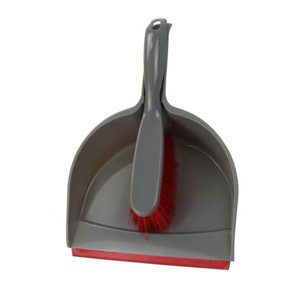 TORO SMETÁČEK S LOPATKOU 32x22,5cm, šedá, červená, plast, guma_hamashop