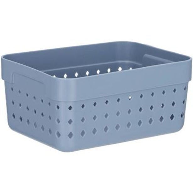 košík SEOUL L-organ., 16x12x7cm-sev.modrý, plast