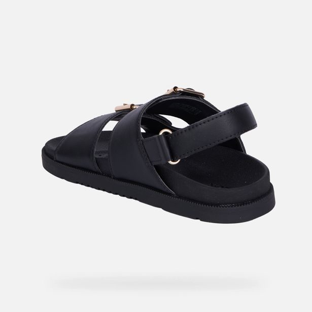 Černé dívčí sandály Geox Foammentera
