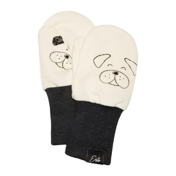 ESITO Palcové rukavice zateplené Tlapka - smetanová