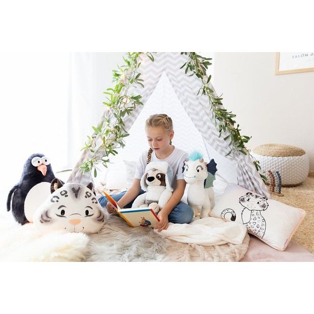 NICI NICI polštář Sněžný leopard Eleni Snowbell 43x25cm