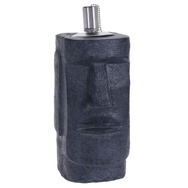 HOMESTYLING Olejová lampa MOAI 31 cm černá KO-259000110
