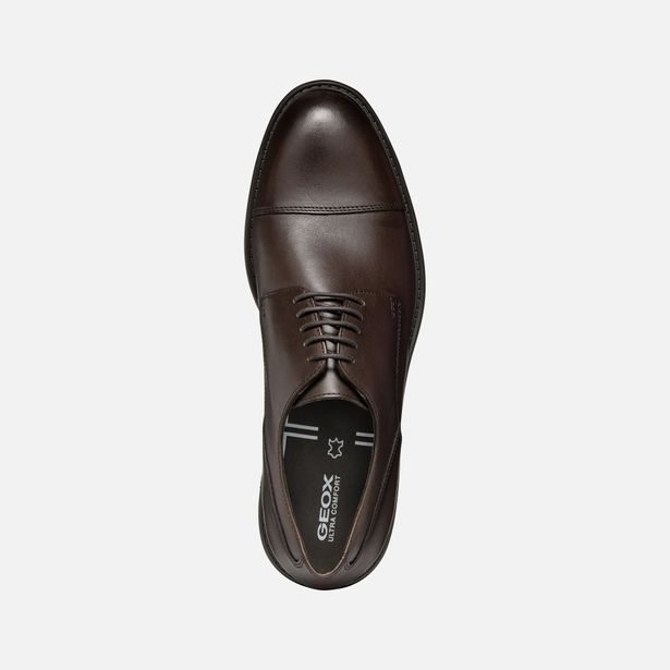 Tmavě hnědá pánská společenská obuv Geox Walk Pleasure