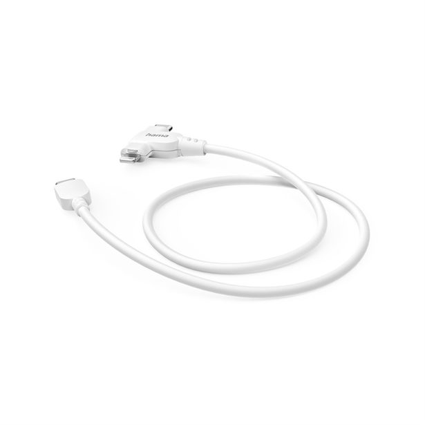 Hama USB-C kabel 2v1: USB-C + Lightning MFi, 1,5 m, bílý