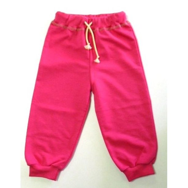 Tepláky pro batolata, nohavice do gumy růžová; Velikost oblečení: 80