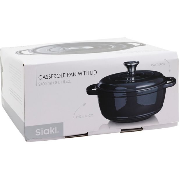 SIAKI HUISHOUD Pekáč litina 22 cm šedá KO-C85000200
