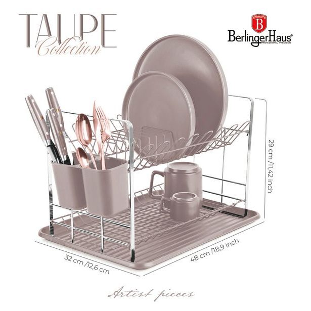 BERLINGERHAUS Odkapávač na nádobí Taupe Collection BH-8596