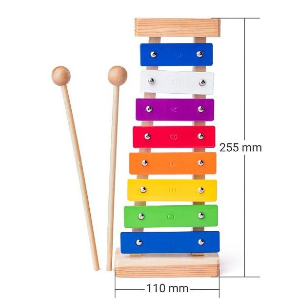 Muzikální set ( xylofon, tamburína, dřívka, 2 maracas vajíčka )