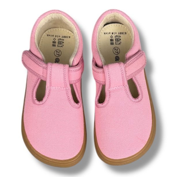 Dětská BAREFOOT domácí obuv/letní plátěnky Protetika - Kirby old pink
