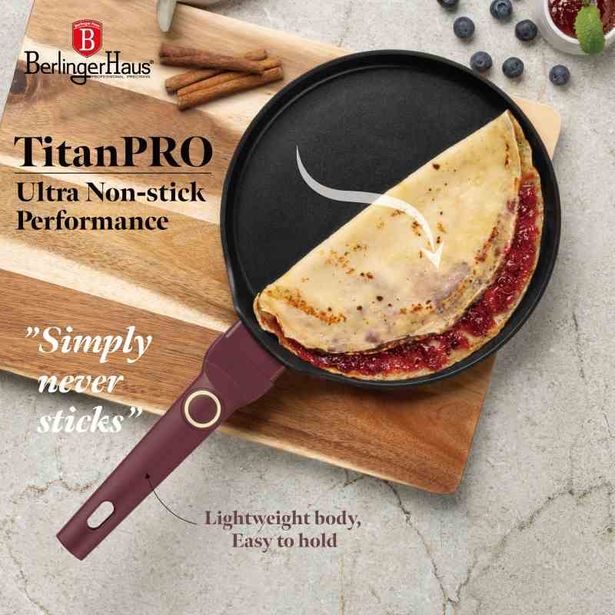 BERLINGERHAUS Pánev na palačinky s titanovým povrchem 25 cm Leonardo Collection BH-8025