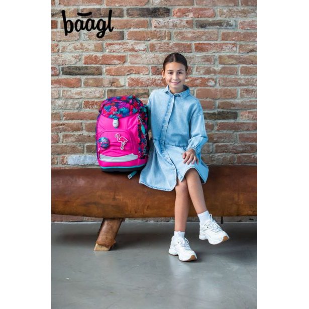 BAAGL SET 3 Airy Plus Plameňáci: batoh, penál, sáček
