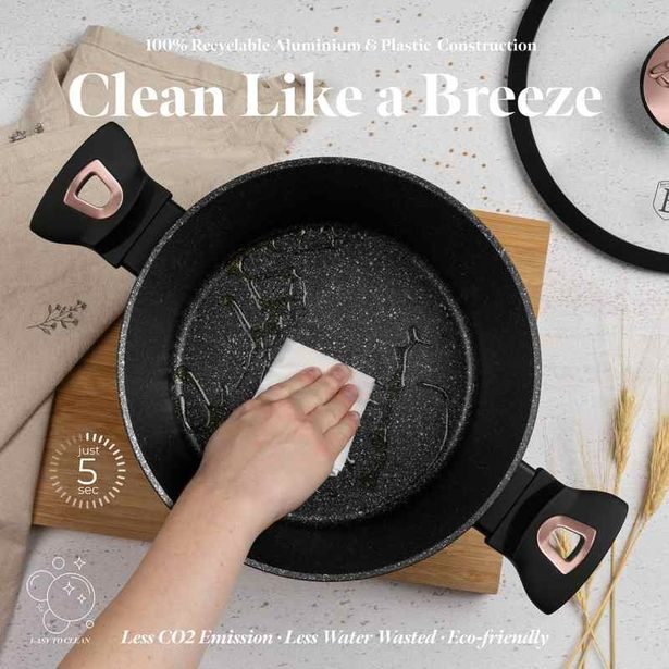 BERLINGERHAUS Sada nádobí s mramorovým povrchem 15 ks Black rose Collection BH-8234