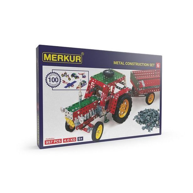 Merkur 6 stavebnice, 940 dílů, 100 modelů