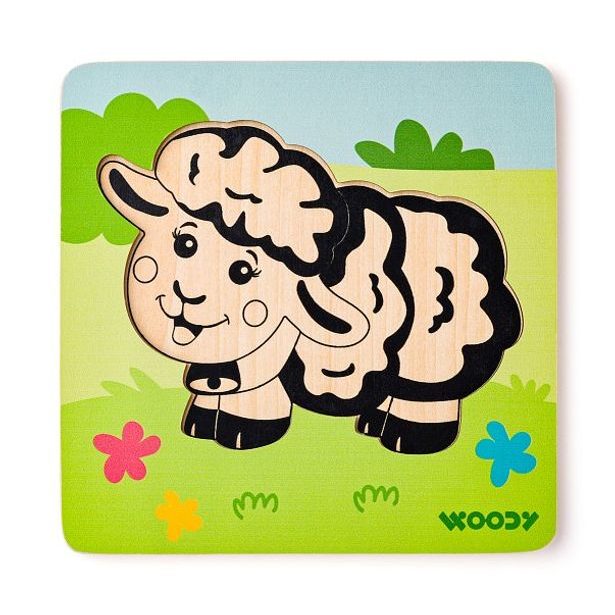 WOODY Puzzle Baby - ovečka