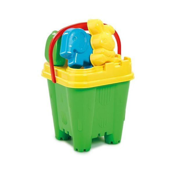 Hračky na písek - set hraček v kyblíku, 6ks