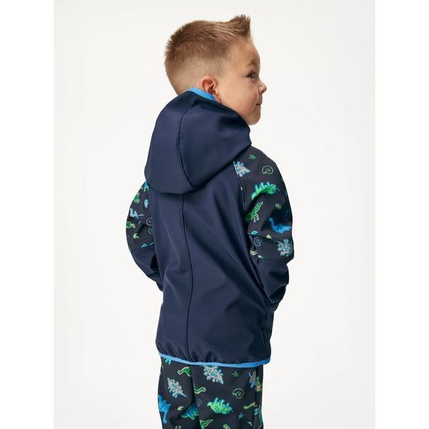 Dětská softshellová bunda s fleecem Slim, Tm. Modročerná, Dino