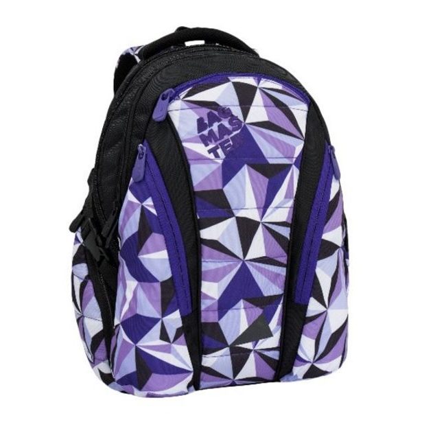 Dívčí studentský batoh do školy Bagmaster BAG 6 A BLACK/VIOLET