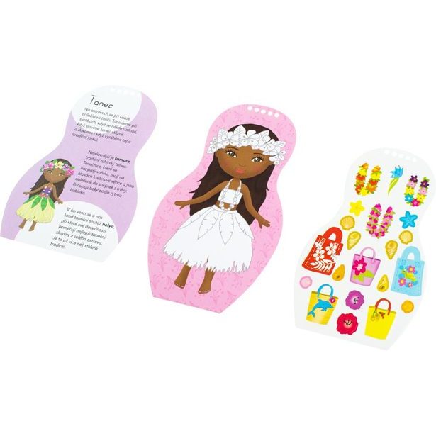 Oblékáme tahitské panenky Mohea - omalovánky Baagl