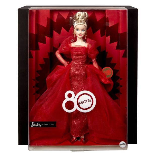 Barbie panenka blondýnka 80. výročí mattel