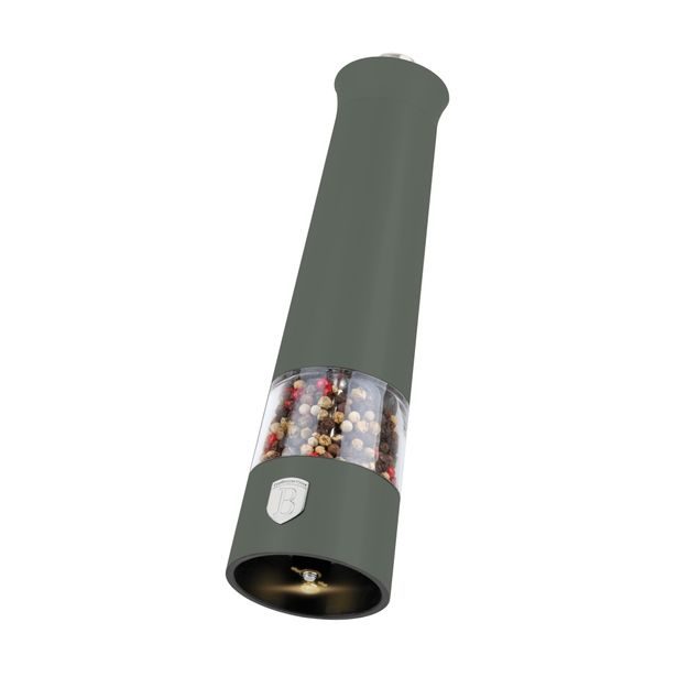 BERLINGERHAUS Mlýnek na pepř a sůl elektrický sada 2 ks Matte Green Collection BH-9885
