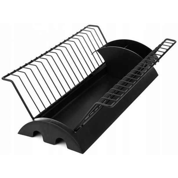 odkapávač 41,5x28x13,5cm na nádobí, černý Al/plast