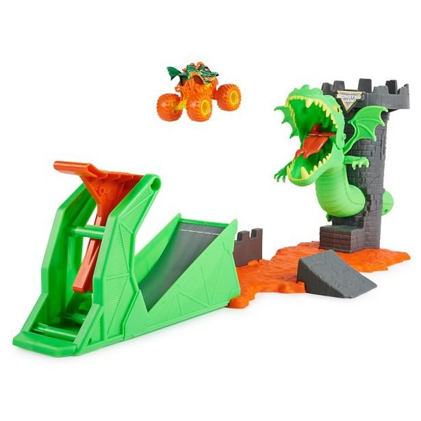 SpinMaster MONSTER JAM - Hrací set DUELING DRAGON, 1:64