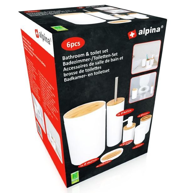 ALPINA Doplňky do koupelny a wc sada 6 ks ED-212686