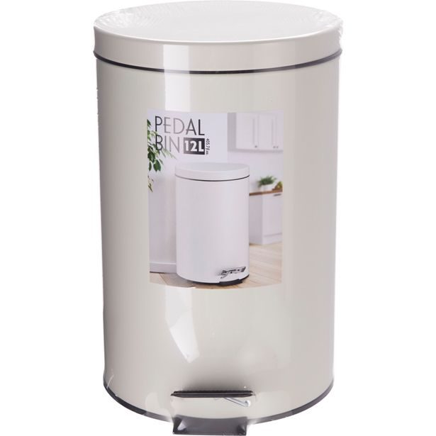 EXCELLENT HOUSEWARE Odpadkový koš pedálový 12 a 3 l krémová KO-C88000070