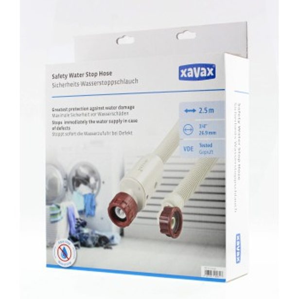 Xavax hadice s pojistkou (aquastop) pro pračky, myčky, 2,5 m, balená v krabičce