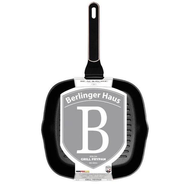 BERLINGERHAUS Grilovací pánev s titanovým povrchem 28 cm Black Rose Collection BH-8354