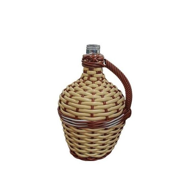 demižon 3l opletený, skutečný objem 3,6l