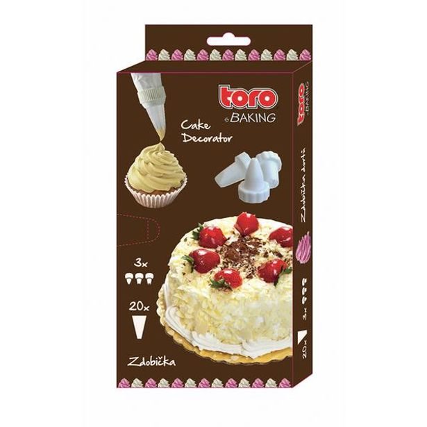 TORO ZDOBÍCÍ SÁČEK, 32X17,5CM, 20KS, TRYSKY 3KS_hamashop