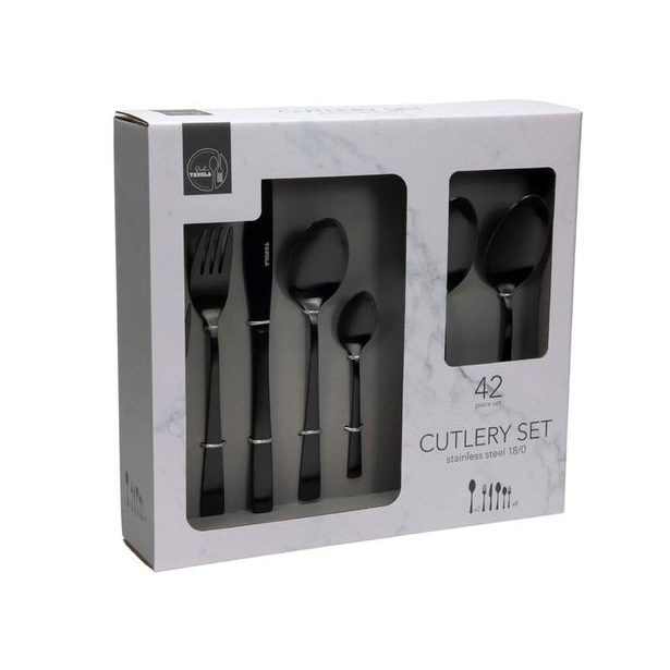 HIT SADA PŘÍBORŮ 42 KS ČERNÁ