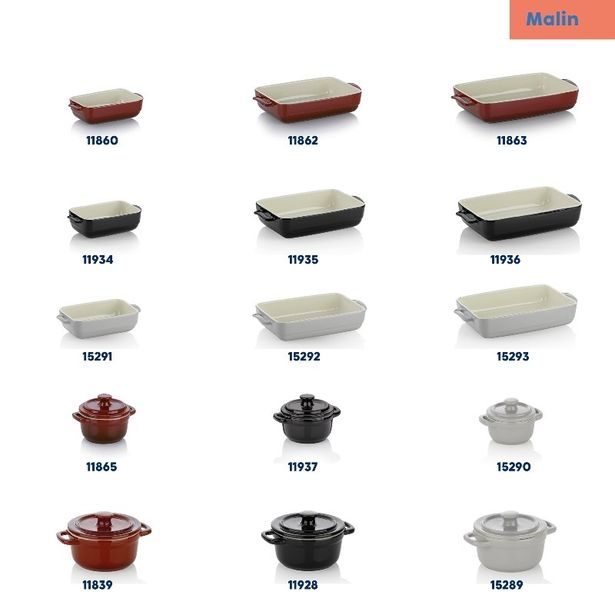 KELA Zapékací miska pekáček s poklicí MALIN 10 x 8 cm červená KL-11865