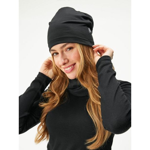 Unuo Dámský nákrčník z teplákoviny Basic, Černá