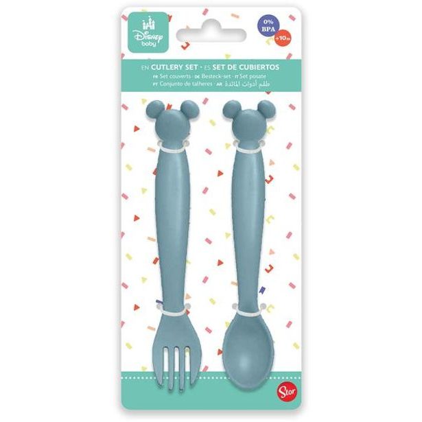 STOR SADA DĚTSKÝCH PŘÍBORŮ LŽIČKA A VIDLIČKA MICKEY