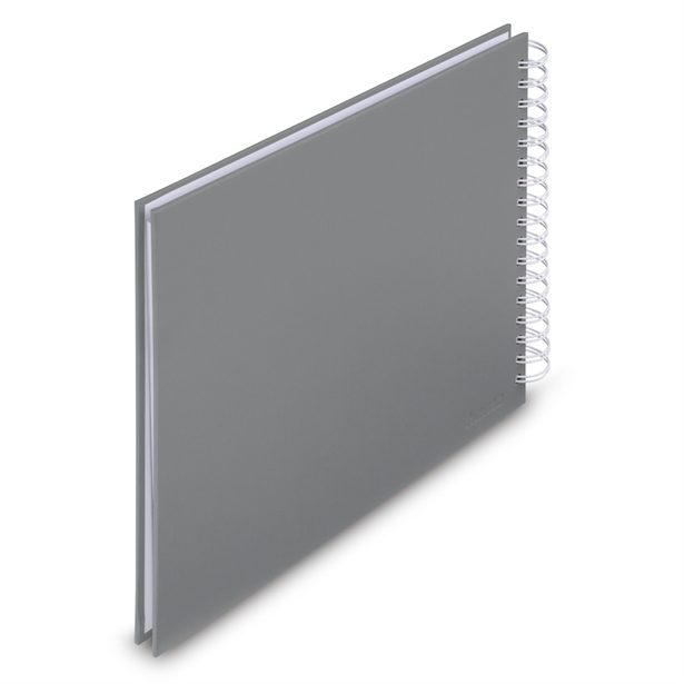 Hama album klasické spirálové FINE ART 28x24 cm, 50 stran, kamenná šedá, bílé listy