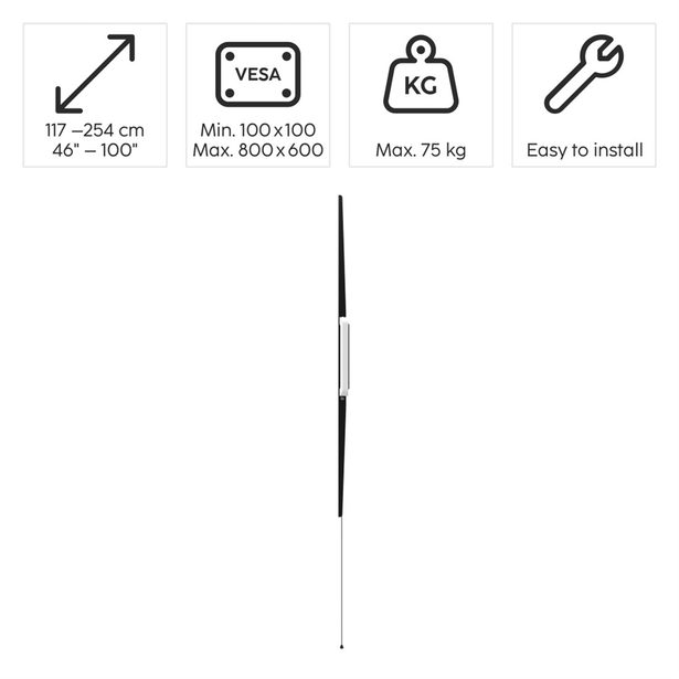 Hama nástěnný držák TV, fixní, 800x600