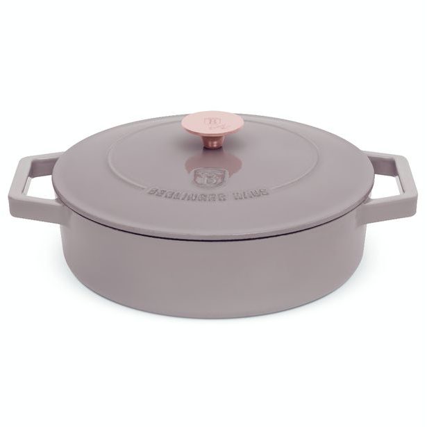 BERLINGERHAUS Pekáč litinový s poklicí 26 cm Taupe Collection BH-6527