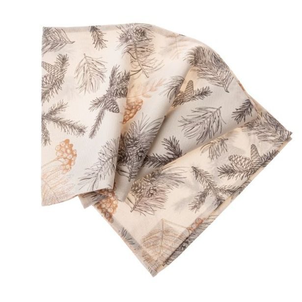 ubrus 33x140cm běhoun JEHLIČÍ, metal.niť, voděodol. textil