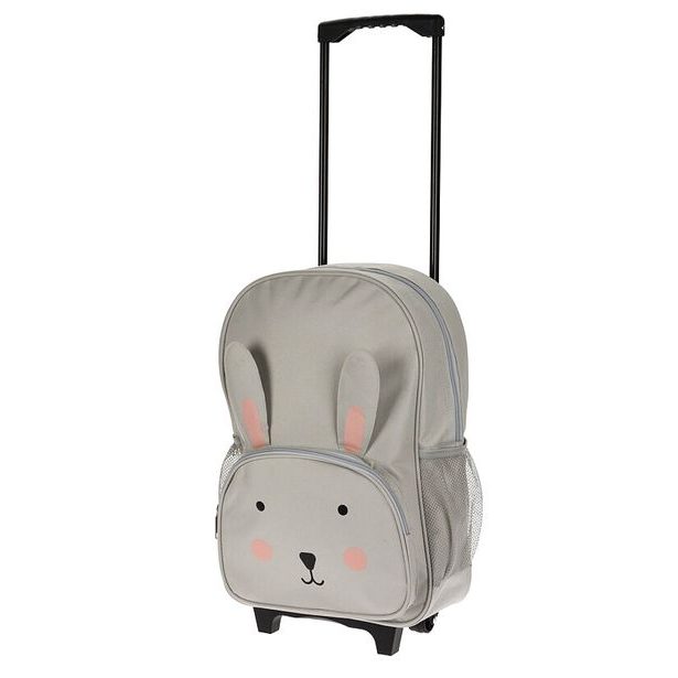 PROWORLD Dětský kufr na kolečkách BUNNY 29 x 40 cm šedá KO-DG9000440seda