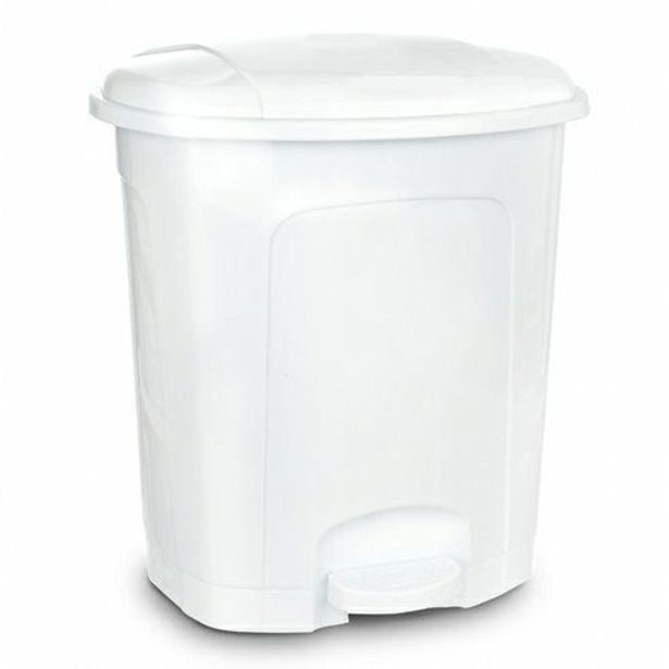 koš odp.30,0l pedál 38x36x48cm, bílý, plast