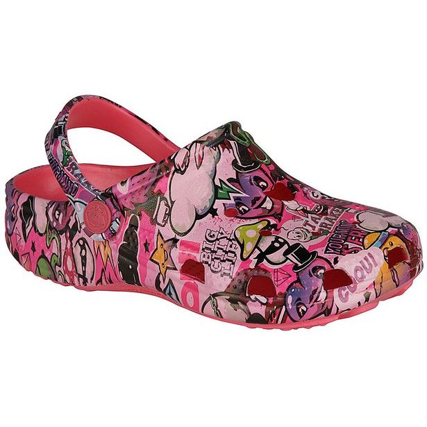 Coqui dětské sandály BIG FROG růžové s potiskem