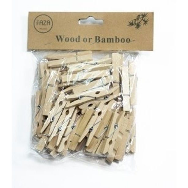 kolíčky 50ks MINI, 4,5x1,1x0,6cm, dřevěné