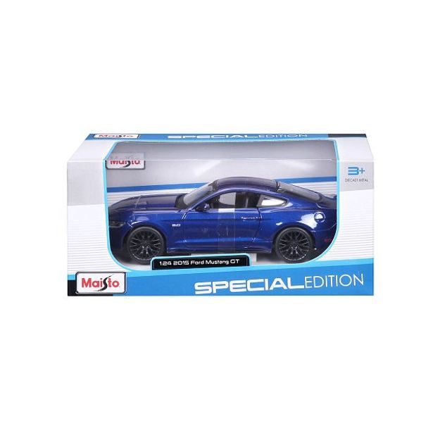 Maisto Maisto - 2015 Ford Mustang GT, metal modrá, 1:24