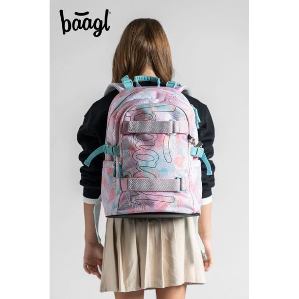 BAAGL SET 5 Skate Sunset: batoh, penál, sáček, ledvinka, obal na notebook