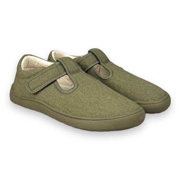 Dětská BAREFOOT domácí obuv/letní plátěnky Protetika - Kirby Khaki