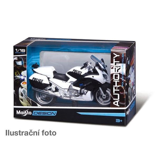 Maisto M. Design Authority Police Motorcycles, assort CZ, GE, IT, UK, window box, 1:18